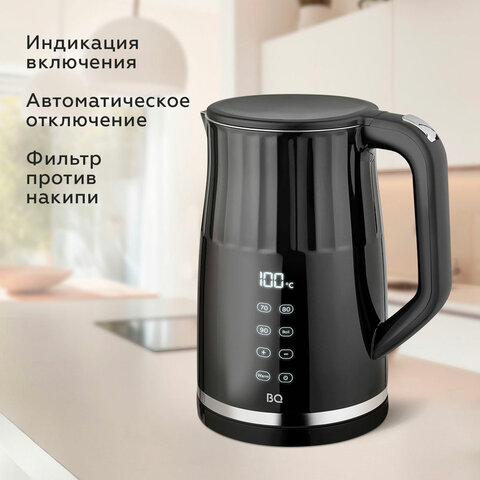 Чайник электрический с двойными стенками BQ (БИ-КЬЮ) KT1801SW, 1,7л, 2200Вт, ТЕРМОРЕГ, 86198284