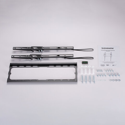 Кронштейн-крепление для ТВ настенный, до 45 кг, VESA 75х75-400х400, 32"-70", черный, SONNEN, 455949