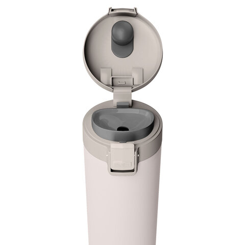 Термокружка 380 мл JOYLUX (ДЖОЙЛЮКС) CLASSIC, нержавеющая сталь SUS304, белый матовый, 700271