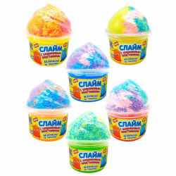 Слайм (лизун) + шариковый пластилин, 115 г, ассорти 6 видов, JOLLY JOT (ДЖОЛИ ДЖОТ), 665949
