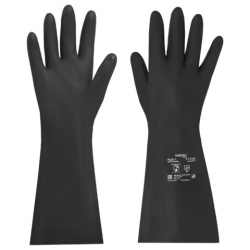 Перчатки латексные КЩС-1 ULTRA STRONG химически устойчивые, двухслойные, цвет чёрный, размер 7-7,5 (S), RABBITEX EXPERT, 609270