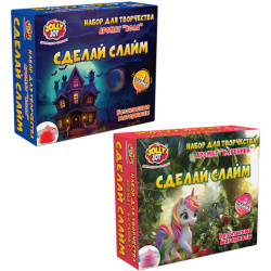Слайм, набор "Сделай слайм" 3 шт., 3 цвета с наполнителем АССОРТИ, 2 вида, JOLLY JOT (ДЖОЛЛИ ДЖОТ), 665988