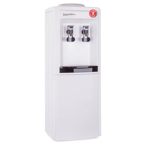 Водораздатчик-кулер БЕЗ НАГРЕВА И ОХЛАЖДЕНИЯ, AQUA WORK 0.8-LWR, напольный, 2 крана, белый, 27934