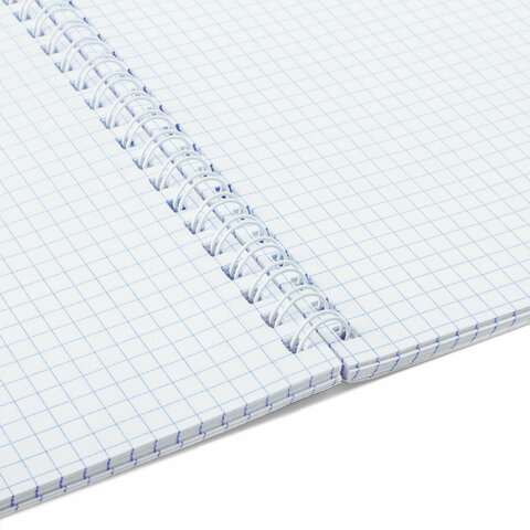 Тетрадь А5, 48 л., BRAUBERG, гребень, клетка, матовая ламинация, "Knowledge" (микс в спайке), 405324