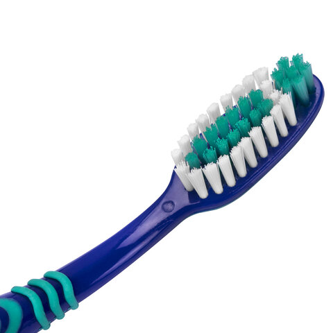 Зубная щетка средней жесткости, с чисткой языка, гибкая, КОМПЛЕКТ 4 шт., LAIMA DENT, 609323