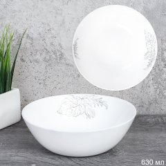 Тарелка глубокая суповая 630 мл 155 мм Дэй/ FLMLTW60 (24203) /уп 48/ Листья графика 744007