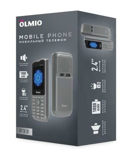 P33 Olmio (серый) Мобильный телефон