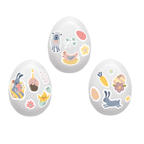 Наклейки пасхальные для яиц, 1 ЛИСТ 21x14,8 см, "Светлый праздник", открытка, ЗОЛОТАЯ СКАЗКА, 592657