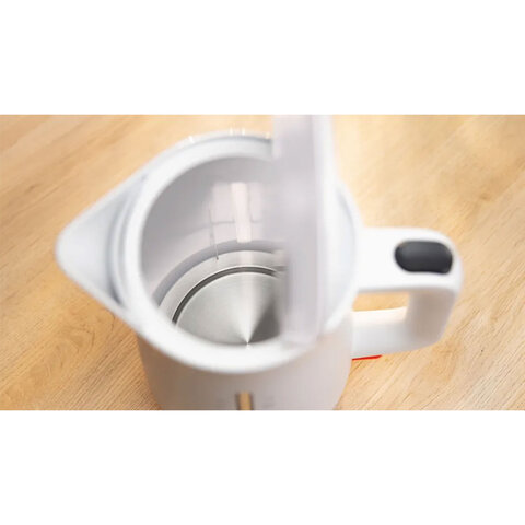 Чайник BOSCH TWK3M121, 1,7 л, 2400 Вт, закрытый нагревательный элемент, пластик, белый