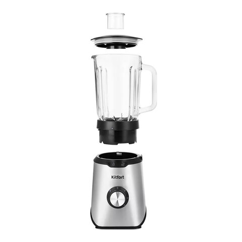 Блендер стационарный KITFORT КТ-1344, 800 Вт, 3 скорости, чаша 1,5 л, металл, черный/серебро