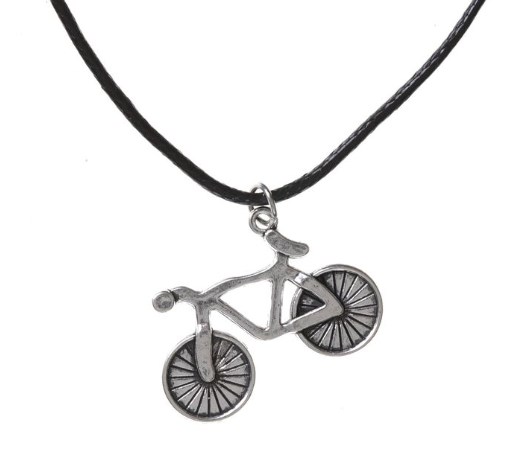 Подвеска - кулон на шнуровке Велосипед MonPin,  20 х 25 мм