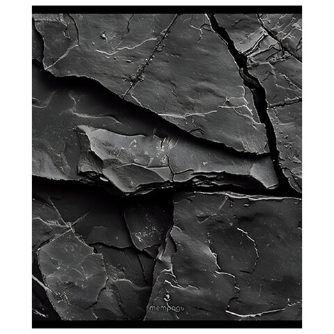 Тетрадь А5 48 л., ПЗБМ, скоба, клетка, матовая ламинация, "Камень и металл" (микс в спайке), 22143