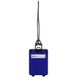 Бирка для багажа Trolley, синяя, 9,5х5,5х0,4 см