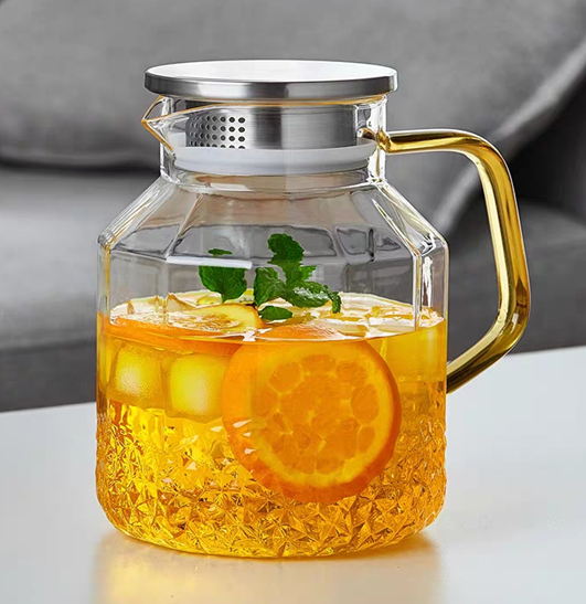 Кувшин 1800 мл стеклянный / LCTP12901 /уп 36/ Металлическая крышка