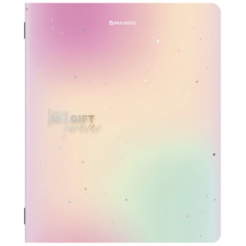 Тетради ДЭК А5 48 л. КОМПЛЕКТ 5 шт. BRAUBERG, скоба, клетка, матовая ламинация, фольга, "SHINE", 404962