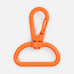 Застежка-карабин Snap Hook, L, оранжевый неон, 2,9х4 см