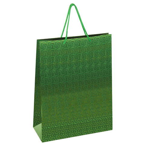 Пакет подарочный 33x13x45 см (XL), НАБОР 3 шт., 3 дизайна, голография, ЗОЛОТАЯ СКАЗКА, 609737