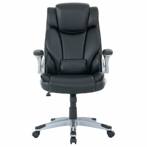 Кресло BRABIX PREMIUM "Phantom EX-553", рециклированная кожа, регулируемый подголовник, черное, 532940