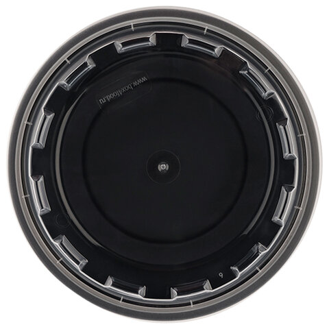 Контейнер одноразовый 530 мл, С КРЫШКОЙ, круглый, диаметр 152 мм, черный/прозрачный, ПП, ВЗЛП, 1264Ч