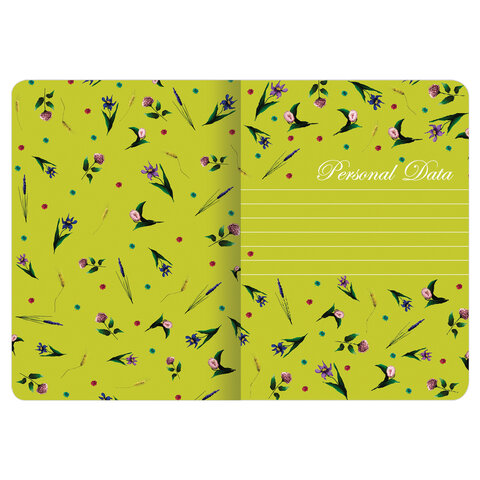 Тетрадь 60 л. в точку обложка SoftTouch, фольга, бежевая бумага 70 г/м2, сшивка, В5 (179х250 мм), FLORET, BRAUBERG, 403828