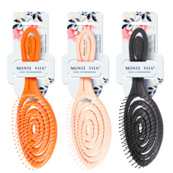 Расческа для волос массажная 22,5х6,5 см, цвета АССОРТИ MONTE VITA (МОНТЕ ВИТА), 457416