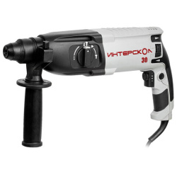 Перфоратор сетевой, 900 Вт, 1050 об/мин, 5100 ударов/мин, патрон SDS+, ИНТЕРСКОЛ П-30/900ЭР, 86.1.0.00