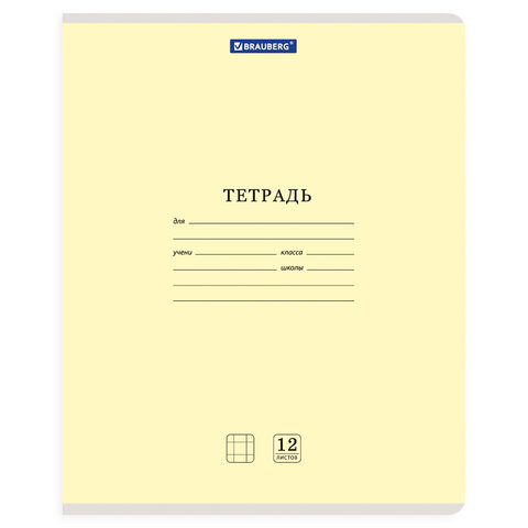 Тетради ДЭК 12 л. КОМПЛЕКТ 20 шт. BRAUBERG КЛАССИКА NEW, клетка, обложка картон, АССОРТИ (5 видов), 880046