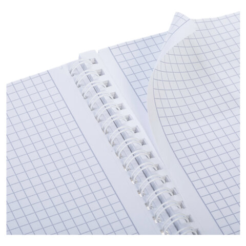 Тетрадь А4 80 л,. HATBER, гребень, клетка, Soft-touch ламинация, "Mist" (микс в спайке), 090095, 80Т4лВ1гр