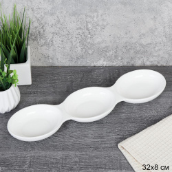 Блюдо менажница 3 секции 32х8 см/ VFR-15 /уп 40/