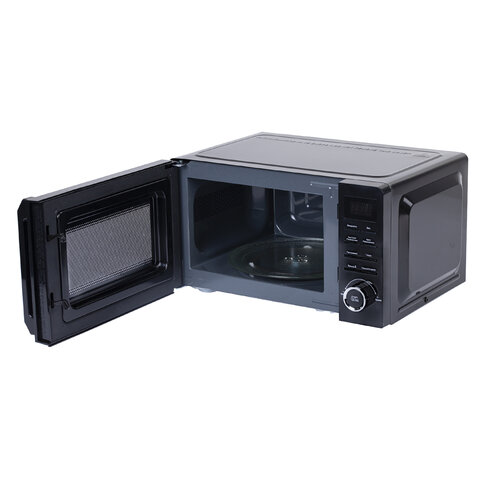 Микроволновая печь BRASSON MW2070D-8BL, 20 л, 700 Вт, таймер, 8 АВТО ПРОГРАММ, дисплей, защита от детей, черная, 454979