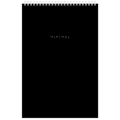 Блокнот БОЛЬШОЙ ФОРМАТ А4 198х297 мм, 80 л., гребень, подложка, клетка, BRAUBERG "Minimal Classic", 116424