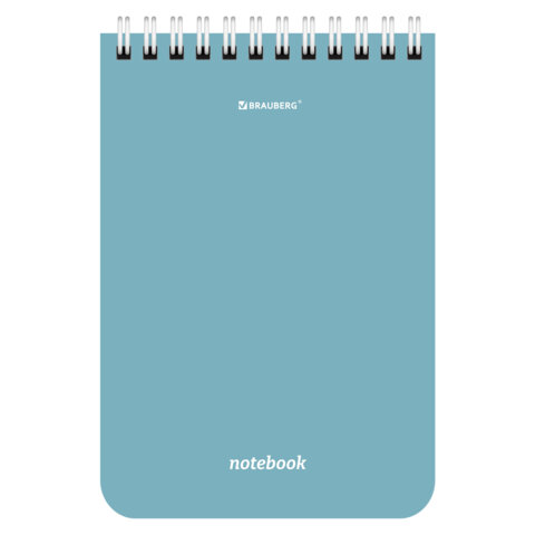 Блокнот МАЛЫЙ ФОРМАТ А6 108х145мм, 40 л., гребень, картон, клетка, BRAUBERG, КС МОРАНДИ, 118554