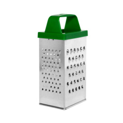 Терка 4 грани 18,2х6,2х8,5 см, белая жесть с пластиковой ручкой, BOOMHOUSE Basic, 701860