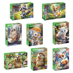 Пазл картонный "МИР ПУШИСТЫХ ЧУДЕС" 260 элементов АССОРТИ, 220х330 мм, HATBER