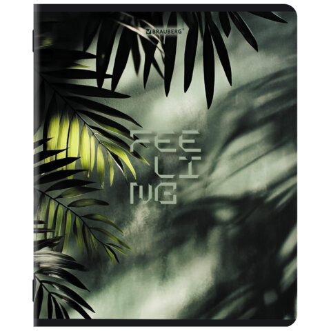 Тетради ДЭК А5 48 л. КОМПЛЕКТ 5 шт. BRAUBERG скоба, клетка, матовая ламинация, TROPICAL, 404956