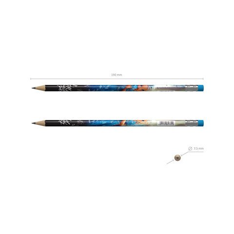 Карандаш чернографитный с ластиком ERICH KRAUSE "Magic Pet", НВ, 62769