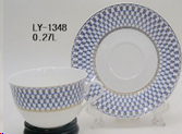 Чашка чайная 270 мл тонкостенный / LY-1348 /уп 18/72/ Сеточка