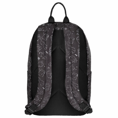 Рюкзак HEIKKI DREAM (ХЕЙКИ) универсальный, с карманом для ноутбука, эргономичный, "Crazy cats", 42х26х14 см, 273853