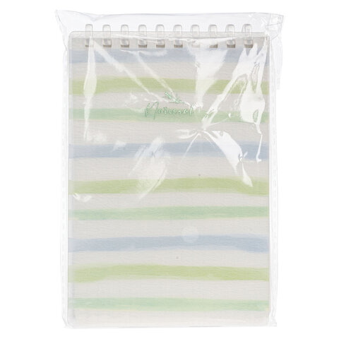 Блокнот МАЛЫЙ ФОРМАТ А6, 80 л., мягкий гребень, пластик, фольга, клетка, HATBER, NATURAL LINES, 090246, 80Б6A1мс_33481