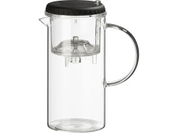 Стеклянный заварочный чайник «Gunfu», Цвет прозрачный, черный