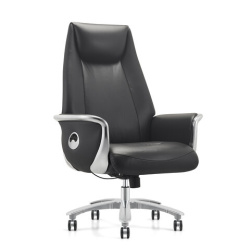 Кресло HAWASAN PREMIUM EX-800, до 200 кг, синхромеханизм, алюминий, экокожа, черное, 533234