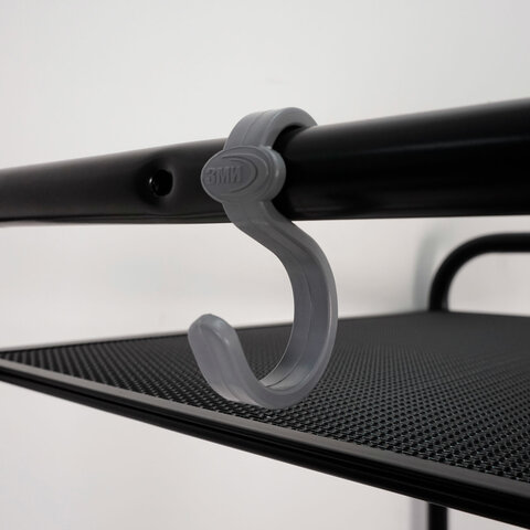 Стеллаж на металлокаркасе "Валенсия-15", 455х300х1555 мм, 5 полок, черный, СТВ15 Ч