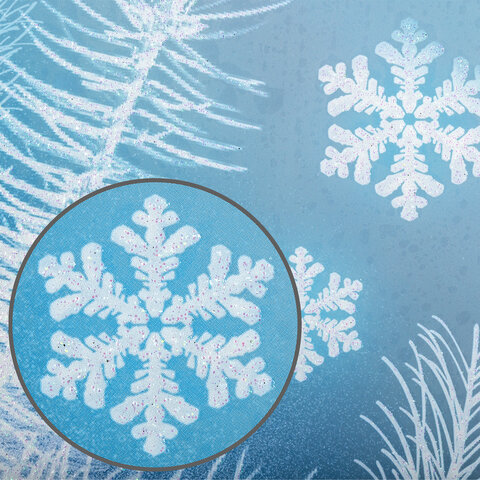 Украшение для окон и стекла ЗОЛОТАЯ СКАЗКА "Морозные узоры 2", 30х38 см, ПВХ, 591224