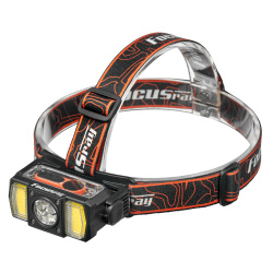 Фонарь налобный FOCUSray 1324 акку 18650 1200мАН,200 люмен,цифровой дисплей,USB кабель.1/180, шт