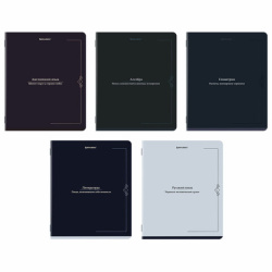 Тетради предметные, КОМПЛЕКТ 5 ПРЕДМЕТОВ, 48 л., SoftTouch, BRAUBERG "VINTAGE", 405188