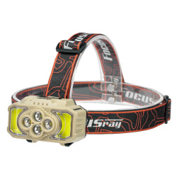 Фонарь налобный FOCUSray 1332 акку 18650 1200мАН 200 люмен,цифровой дисплей,сенсор,USB кабель 1/160, шт