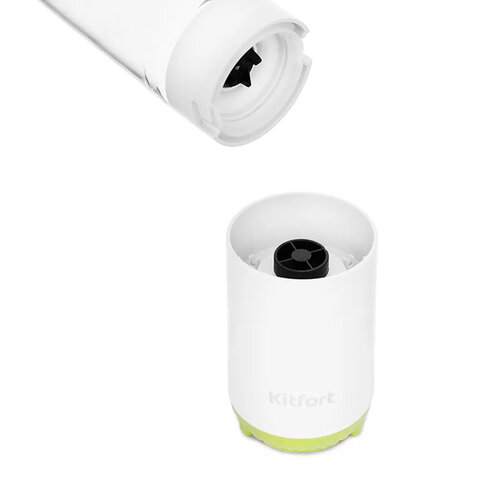 Блендер смузи-мейкер KITFORT КТ-3033-2, 150Вт, 2в1, бутыль 300мл, кофемолка 50мл, бел