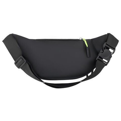 Сумка на пояс HEIKKI PROMPT (ХЕЙКИ), 2 отделения, регулируемый ремень, карман-антивор, черная, 37х14х5 см, 273928