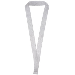 Лента для медали с пряжкой Ribbon, серебристая, 45х2,5 см