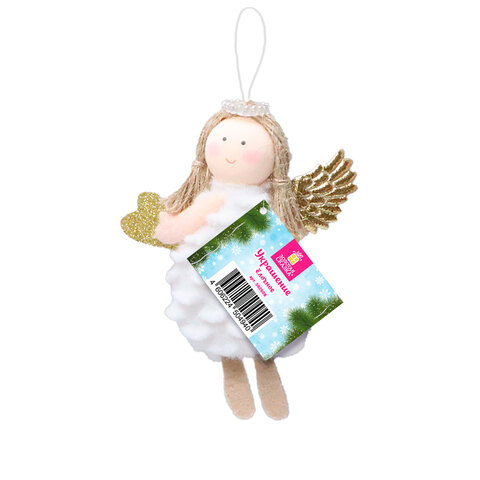 Украшение елочное 16 см, "Принцесса", полиэстер, ассорти 4 дизайна, ЗОЛОТАЯ СКАЗКА, 592608